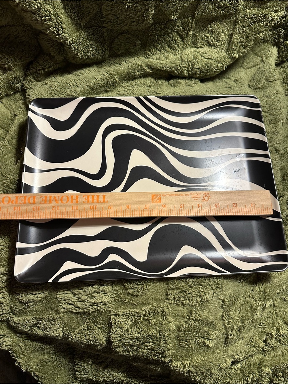 Black and White Zebra Pattern Decorative Tray